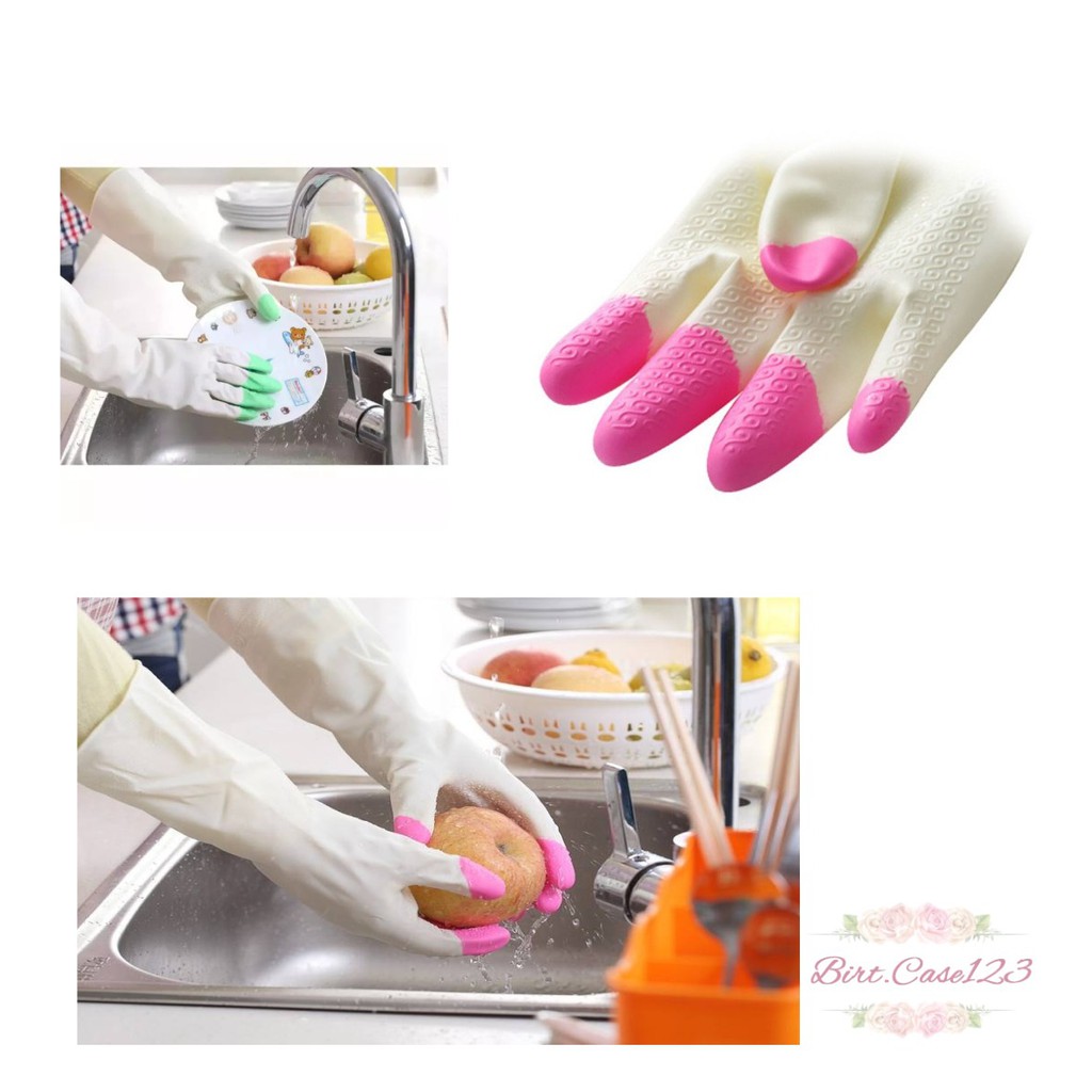 RT15 Sarung Tangan cuci piring karet Latex PTKS Silikon rubber hand glove anti air steril serbaguna BC5975