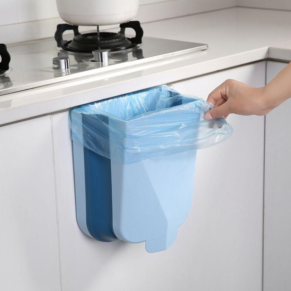 [Elegan] Tempat Sampah Lipat Hemat Ruang Warna Random Bahan PP Berkualitas Dapat Dilipat Untuk Dapur, Kamar Mandi Trash Bin