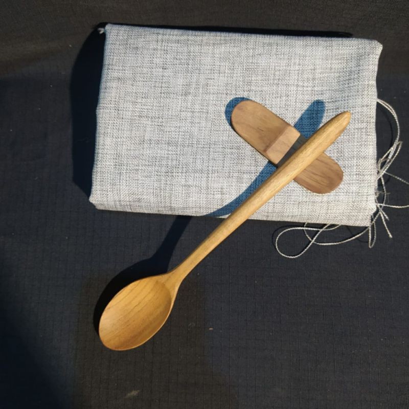 sendok kayu jati terbuat dari kayu jati pilihan