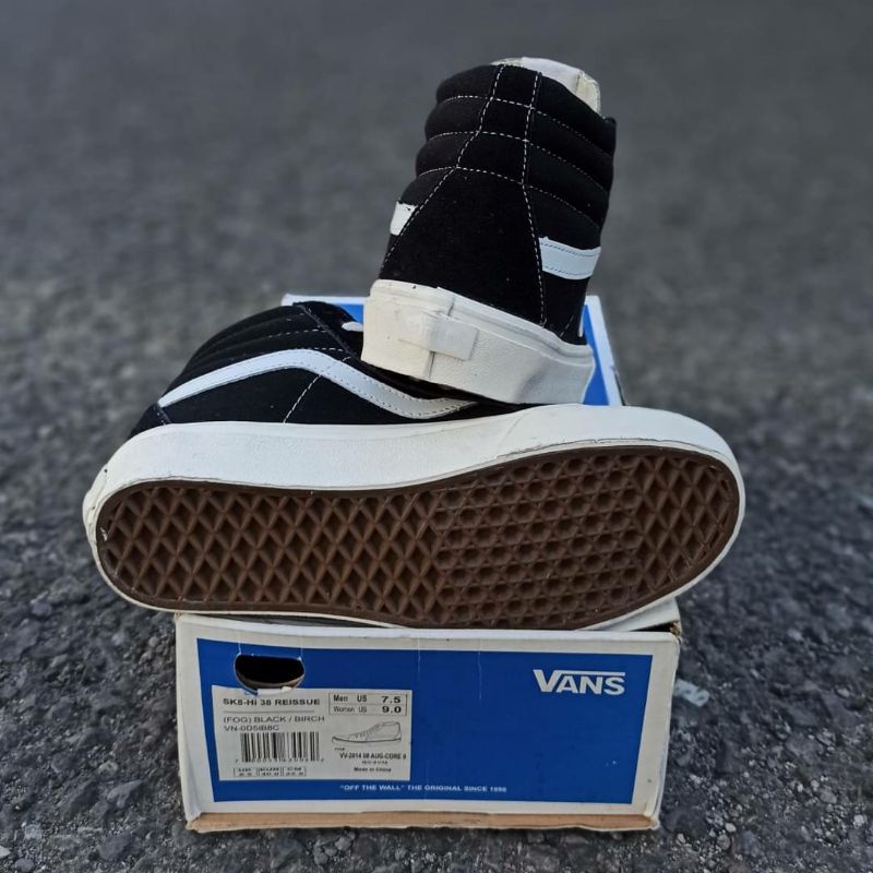 SEPATU VANS SK8 HIGH 38 REISSUE FOG BLACK