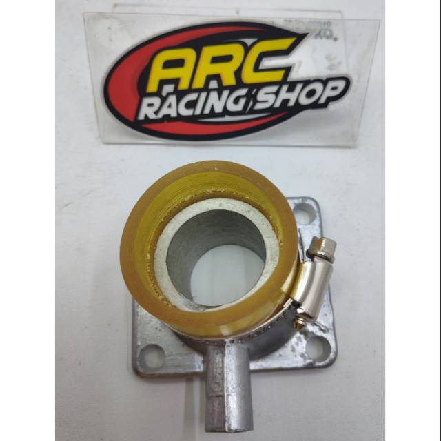 Manipol rx king karbu 35 mm miring kanan manifol intake rxking rx s  plus lubang olsam oli samping