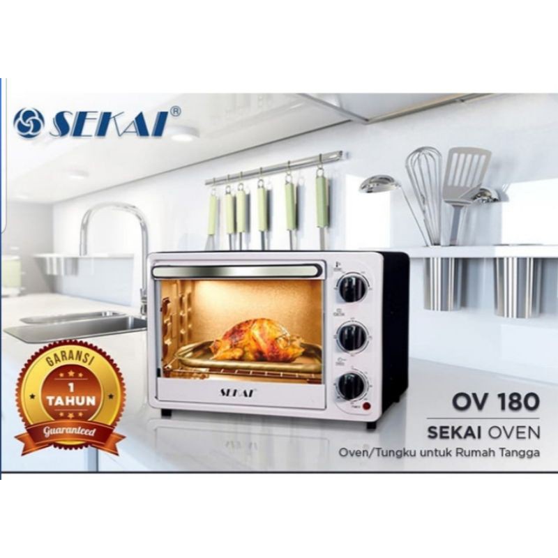 SEKAI Oven Listrik Low Watt Kapasitas 21L UkD / 18L UkL  OV 180 Garansi Resmi