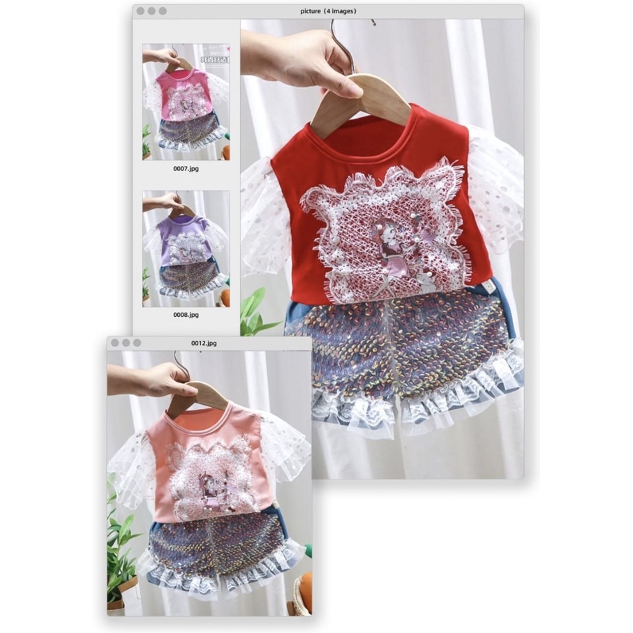 GROSIR 4pcs x59rb  / Setelan Anak Perempuan Import / Terlaris Baju Anak Import / Grosir Busana Anak 