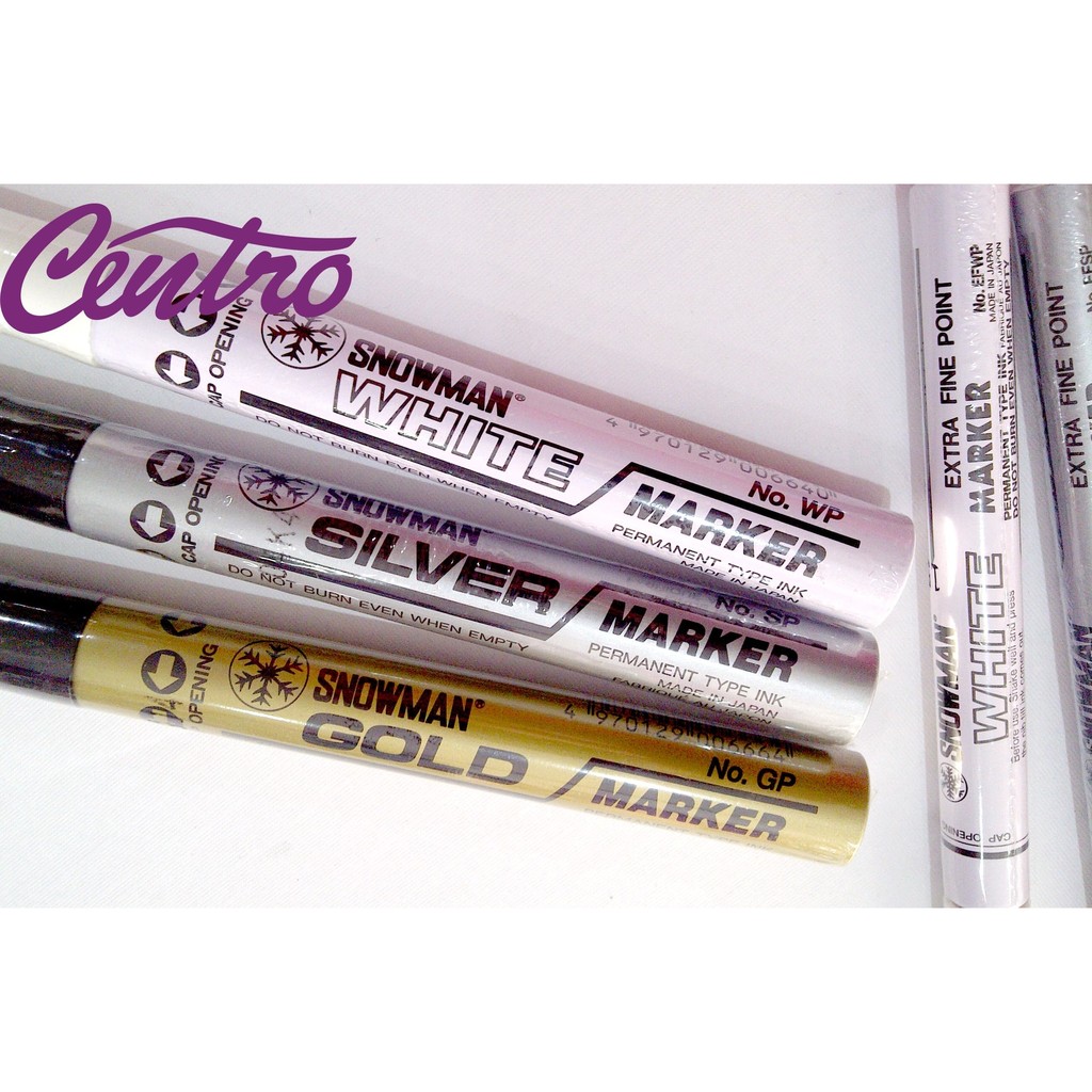 

SNOWMAN Medium Marker Spidol Ukuran Sedang White/Putih Silver Gold/Emas WP FP GP-12