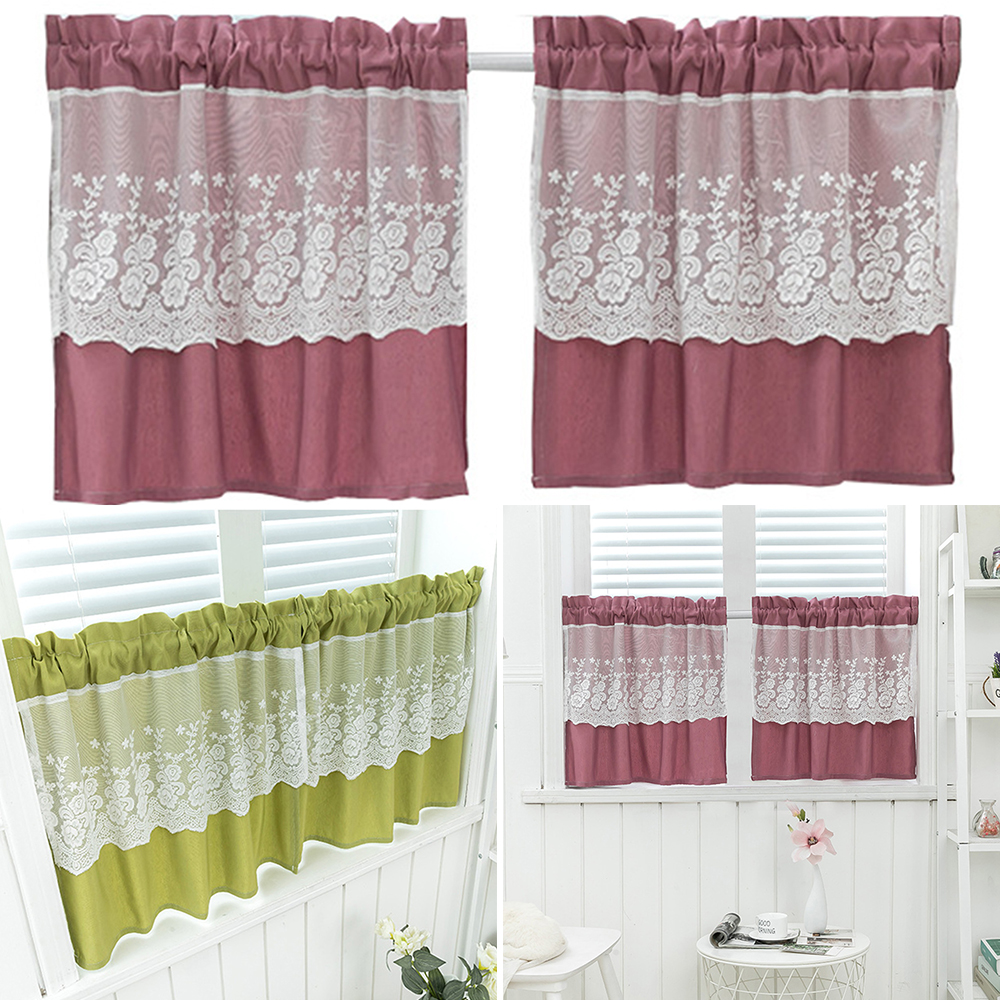 Curtain Gift Decor Polyester Room Lace Voile Short Kitchen Modern Window Screening Drape Fashion Shopee Indonesia