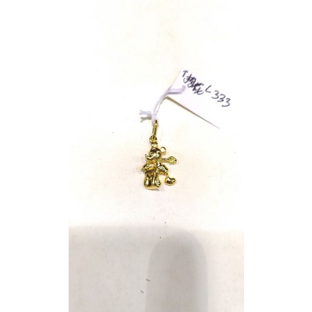 Liontin Huruf Inisial M Emas Kuning 750