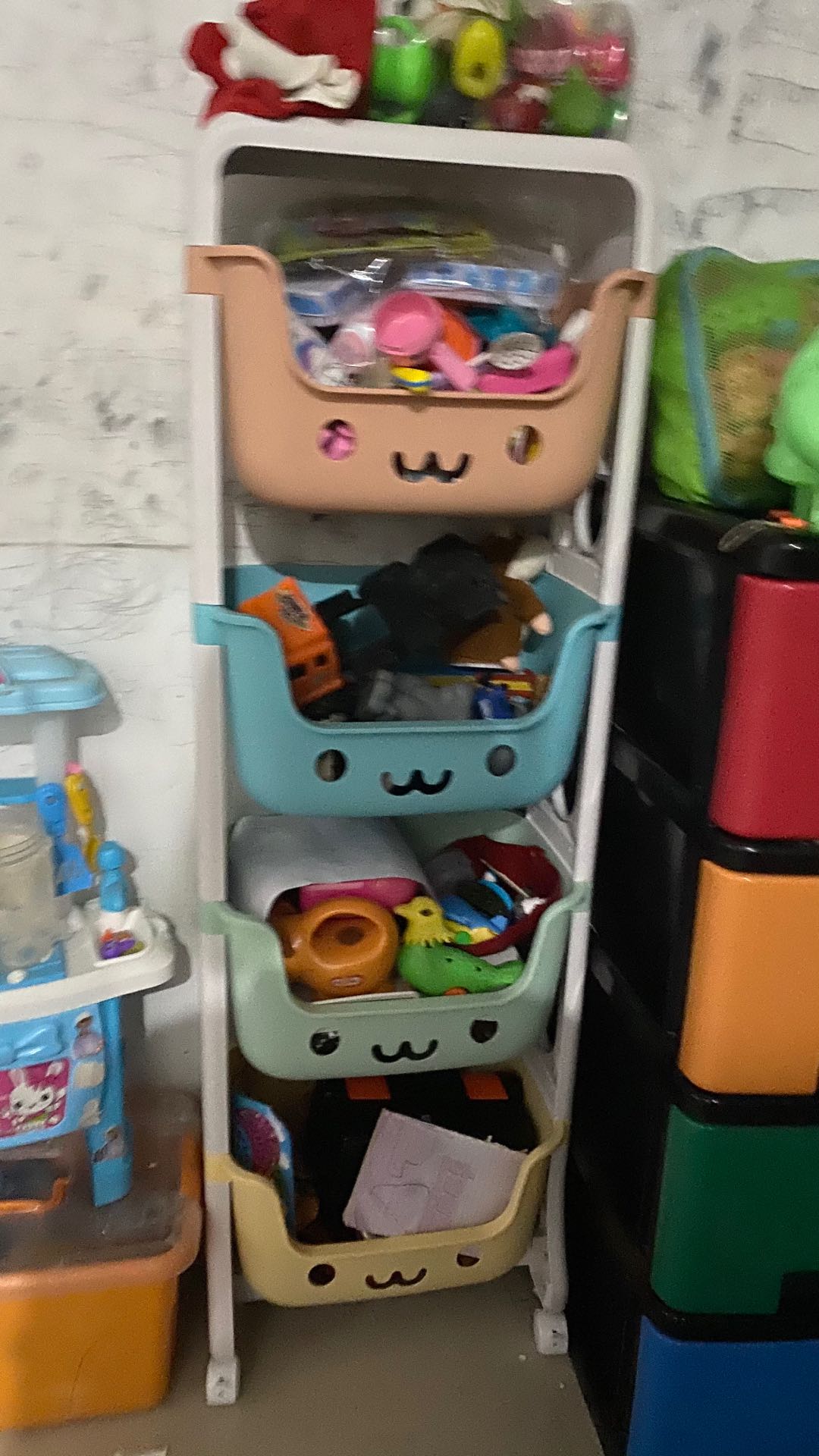 [original]rak Mainan Anak 4 Susun Rak Gemes Susun Rak Roda Susun Kamar Mandi Dapur Ym514