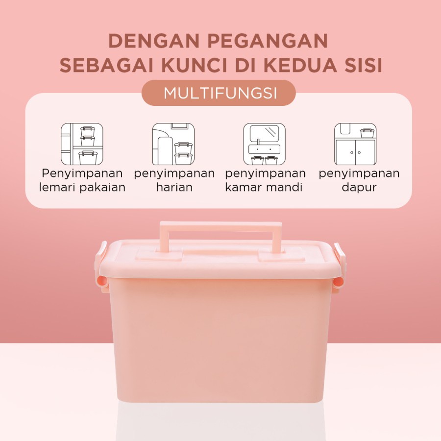 Storage Box Plastik Organizer Kotak Penyimpanan Tempat Wadah Rak Keranjang