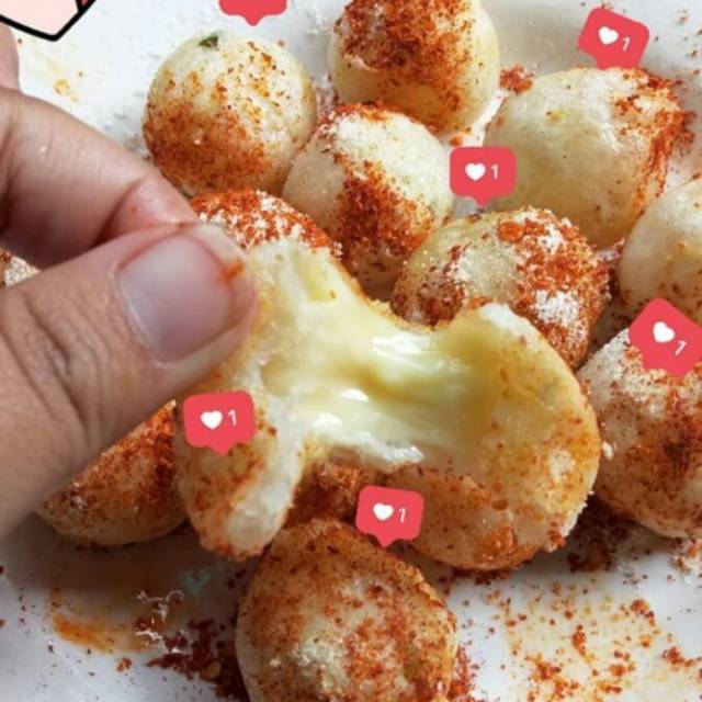 Cimol keju mozarella_ cimol makassar