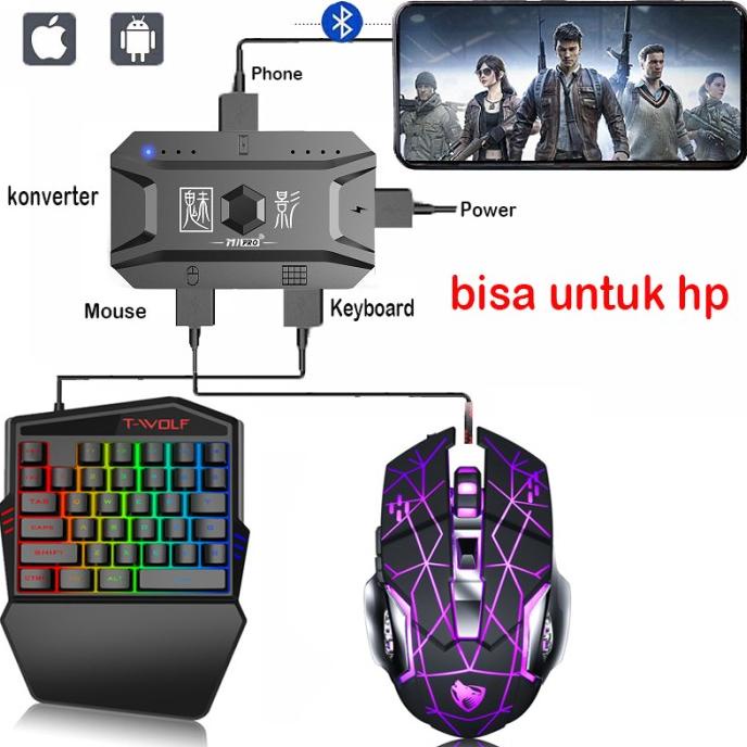 INDO Converter MIPRO Mouse Keyboard Wireless Bluetooth Android HP Tab Termurah