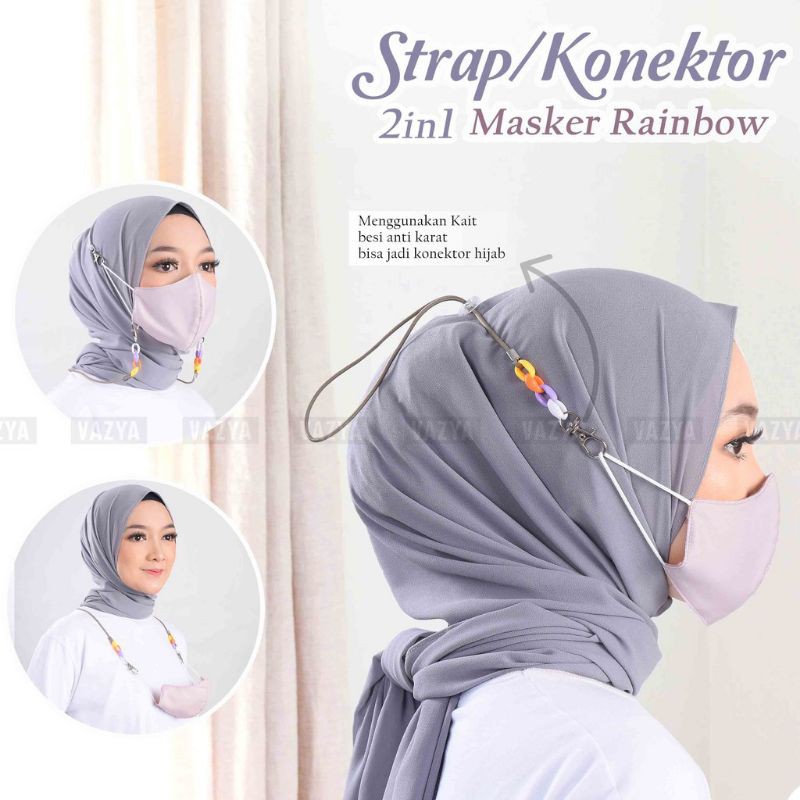 Strap Konektor 2in1 Masker Rainbow