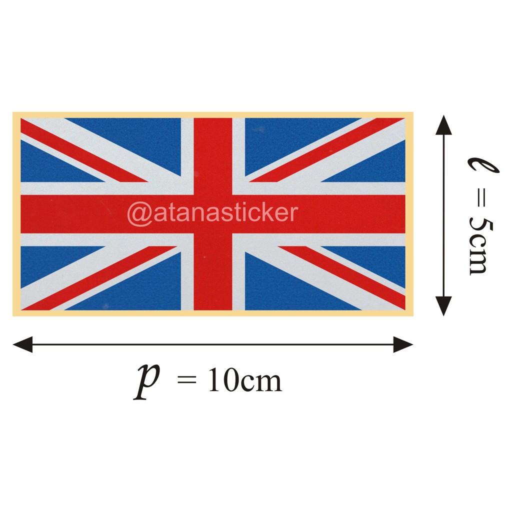 Sticker Cutting Bendera Britania Raya 10x5cm