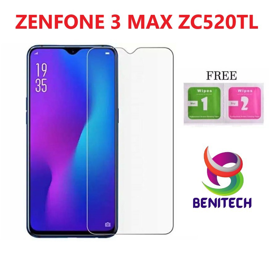 ANTI GORES BENING ASUS ZENFONE 3 MAX ZC520TL / X008DA ~ TEMPERED GLASS ~ SCREEN PROTECTOR ~ BENITECH