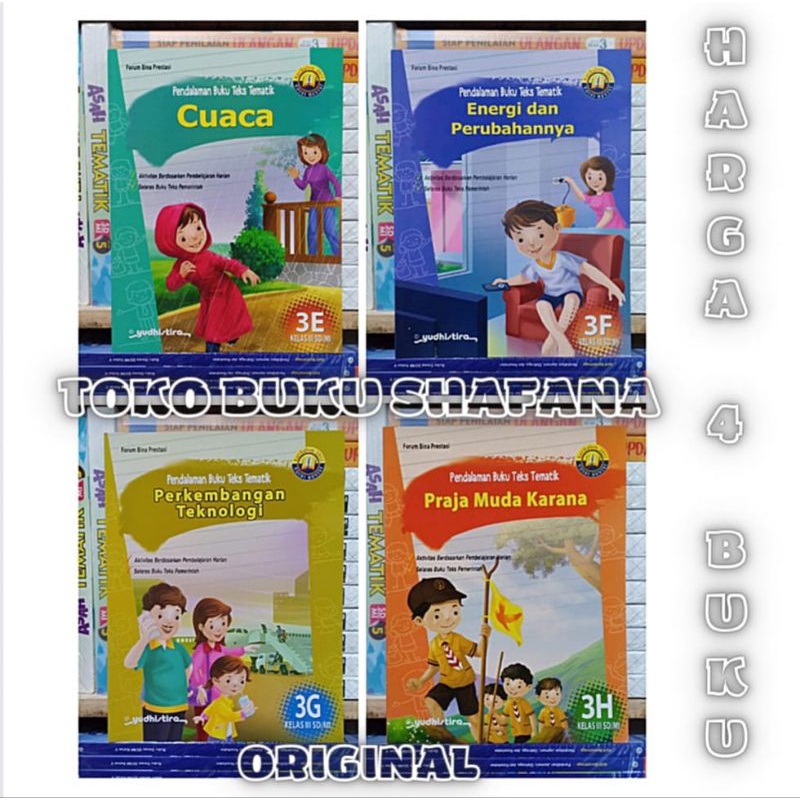 EDISI REVISI !!! PAKET PBT KELAS 3 SD 3E 3F 3G 3H YUDHISTIRA K13 - PENDALAMAN BUKU TEKS TEMATIK