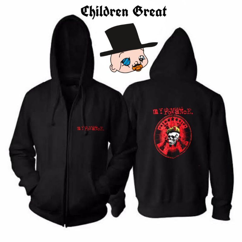 Jaket Hoodie MY CHEMICAL ROMANCE zipper resleting jacket BAND katun baby terry cotton fleece / pria 
