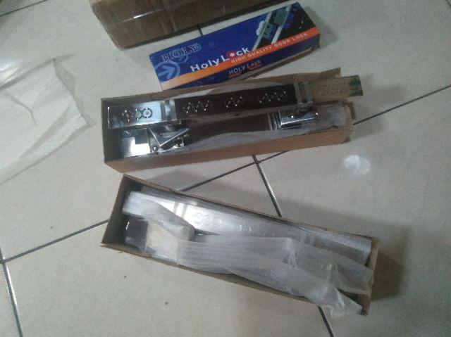 1set 4pcs Pull Handle Pintu Kotak List 35cm Stainless+ Kunci Pintu Body Pelor Silinder Tarikan Pintu