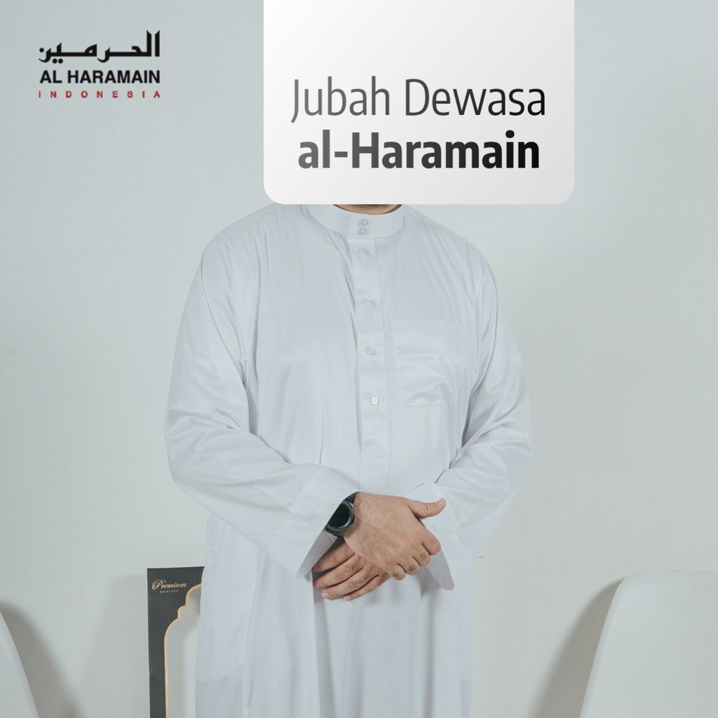Jubah Al Haramain 100% Original/ GRATIS Peci Rajut dan Parfum