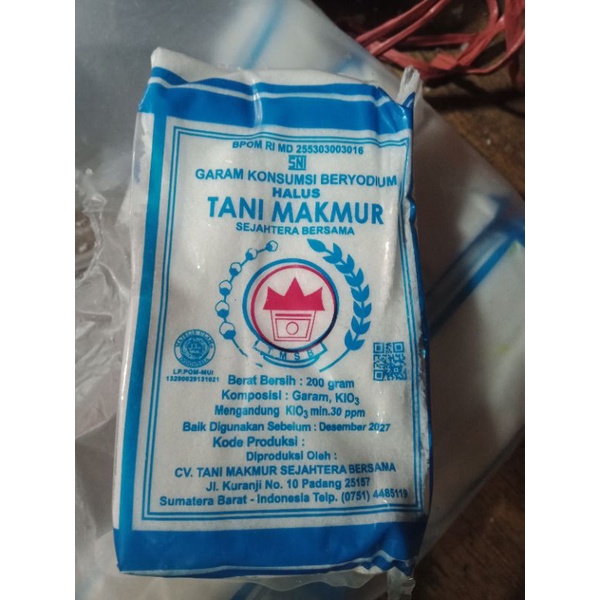 

Garam Halus Beryodium Tani Makmur 200gr