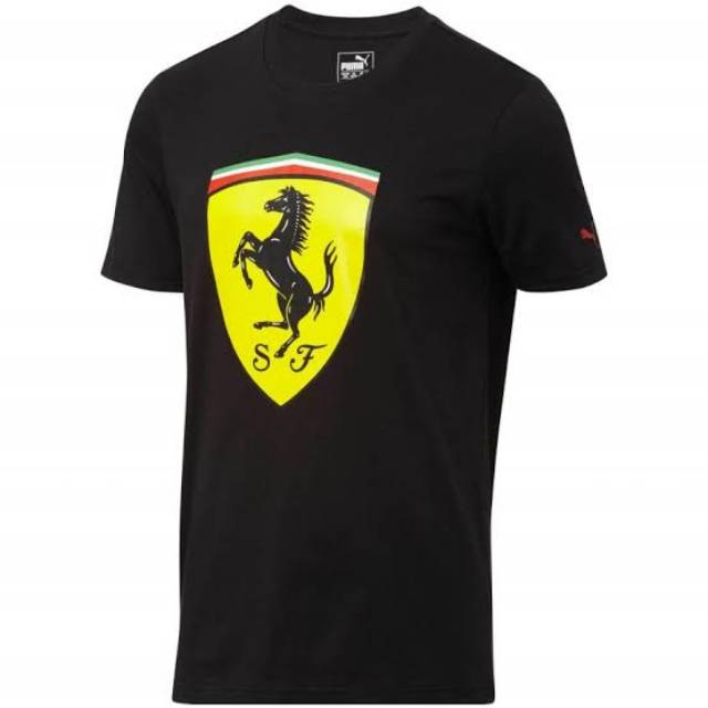 ORIGINAL PUMA KAOS FERRARI SF LOGO Pria Warna Hitam