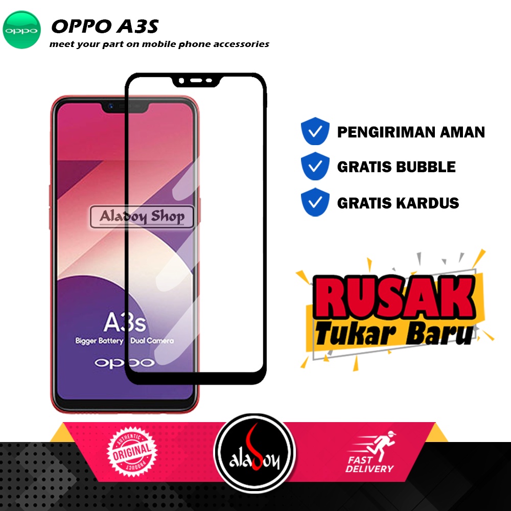 Tempered Glass Oppo A3S Anti Gores Layar Screen Protector