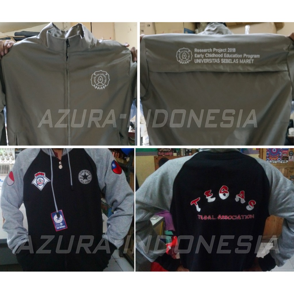 UNI-092 BORDIR JAKET HOODIE JUMPER JASA BORDIR JOGJA MAKLOON BORDIR AZURA KONVEKSI dan BORDIR JOGJA