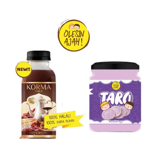 

Sirup Korma Kurma 325ml + Selai Olesinajah Taro 200Gr - Homemade