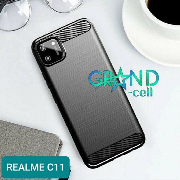 CASE SLIM FIT CARBON REALME C1 C2 C3 C11 2020 C11 2021 C12 C15 C20 C21 C21Y C25 C25S C25Y C30 C31 C35