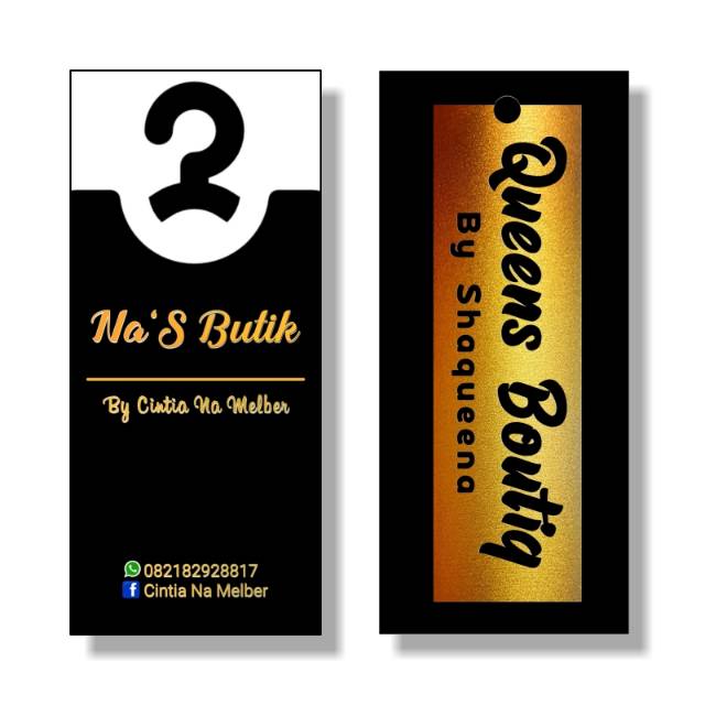 

Hangtag label 4x9 hantag handtag hang tag label baju lebel baju pakaian