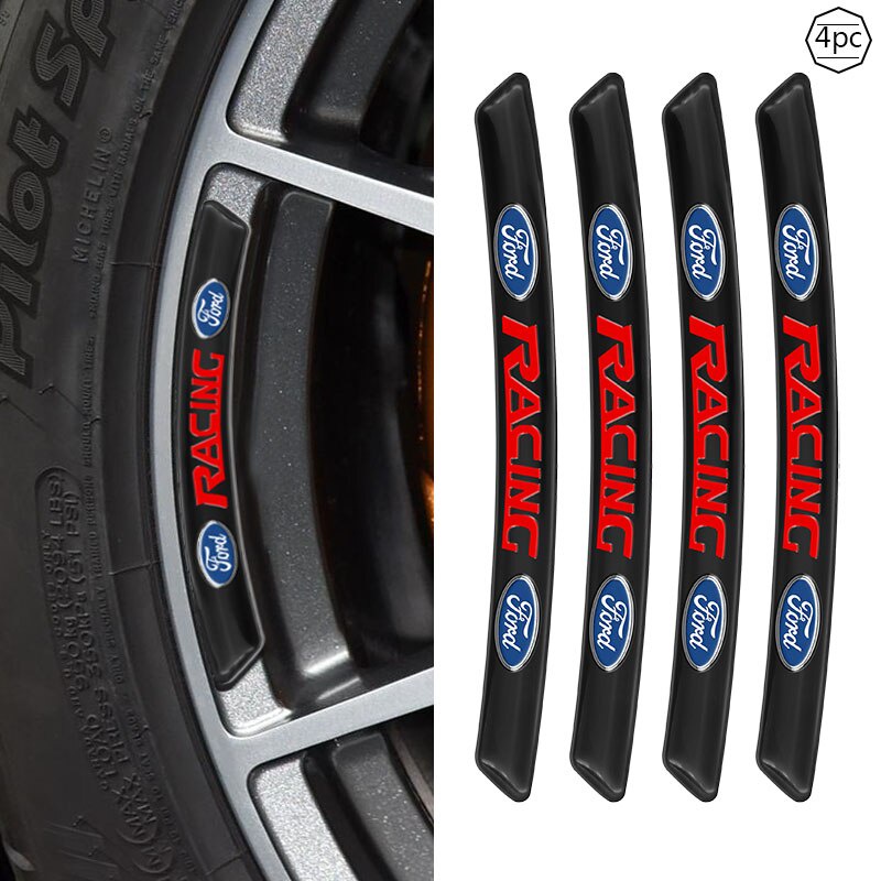 4pcs Stiker Hub Velg Mobil Bahan Aluminum Alloy Untuk Ford Fiesta Ranger Ecosport Focus Everest