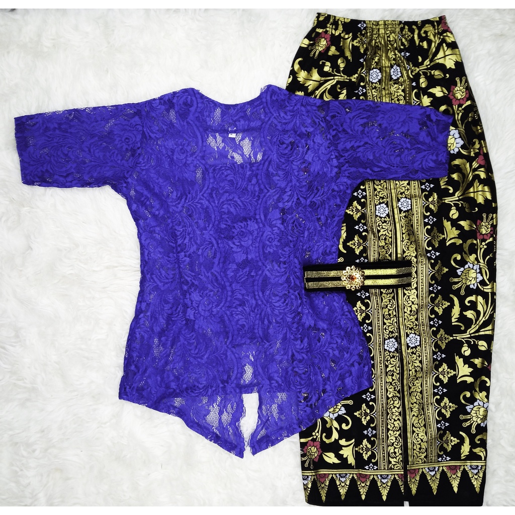 Setelan Kebaya Bali Wanita Kebaya Obi Rok Prada Murah Grosir