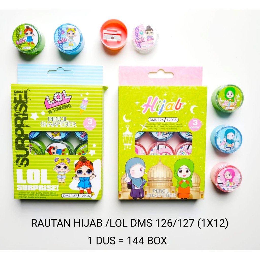 

(1Pcs) Rautan Bulat Hijab DMS-126 Serutan Bulat Peruncing Pensil Bulat