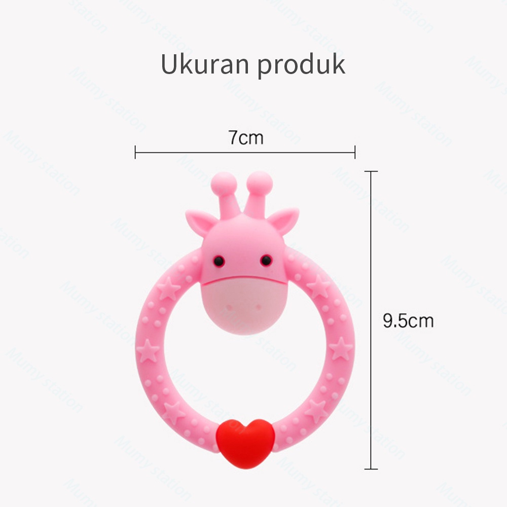 Mumystation teether bayi silikon /mainan gigitan bayi