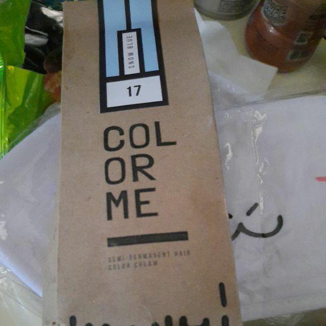 COLOR ME SNOW BLUE hair color cream cat  pewarna rambut  