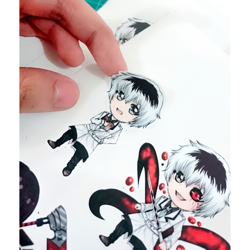 sticker tokyo ghoul re a5 haise kaneki ken juuzou shuzuya anime