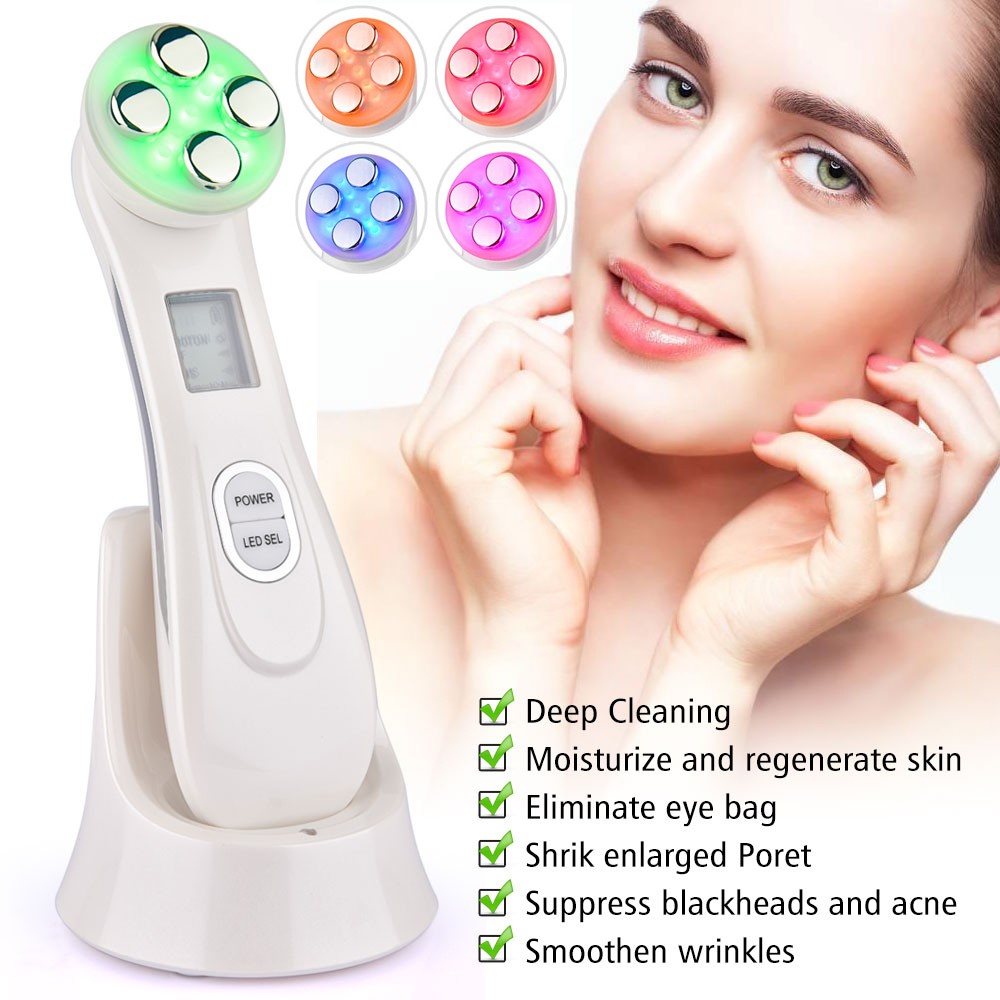 5 In1 RF EMS Penghilang Kerut Mesin Pengencang Kulit Frekuensi Radio LED Beauty Face Mesotherapy