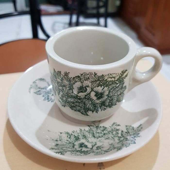 

Vintage mug cangkir kopi keramik 1 set cangkir + tatapan