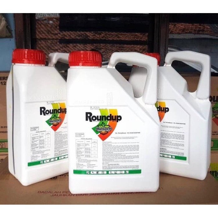 Racun rumput/herbisida : Roundup 4 liter original