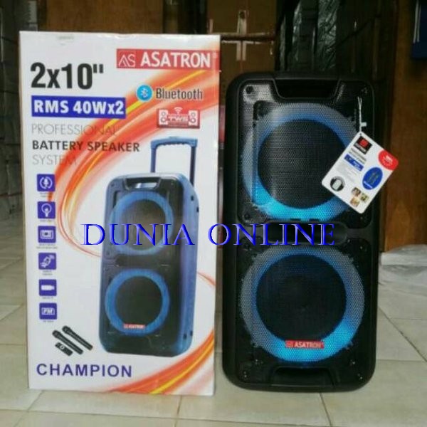 Speaker Portable Meeting Wireless ASATRON CHAMPION 2 x 10 inch