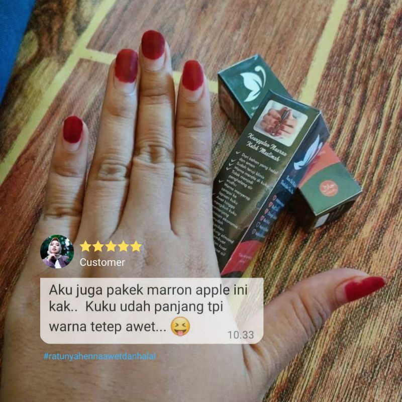 Kuteks Halal Muslimah Tuffah Nail Henna Pacar Kuku Halal