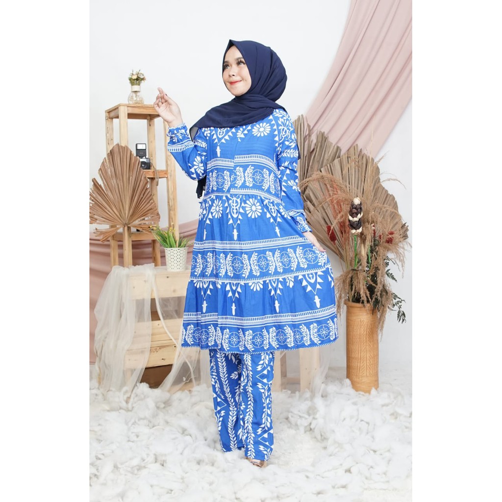 BAJU STELAN RAYON WANITA ANGGUN / BAJU STELAN RAYON WANITA / GAMIS WANITA TERBARU