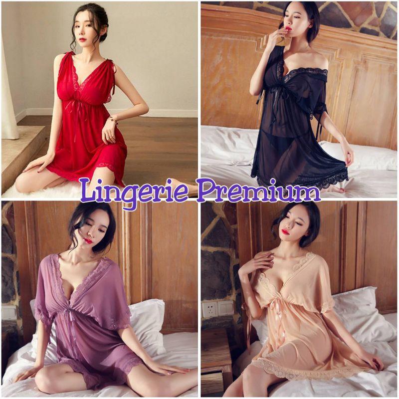 lingery transparant premium wanita terawang tembus pandang sexy hot-3