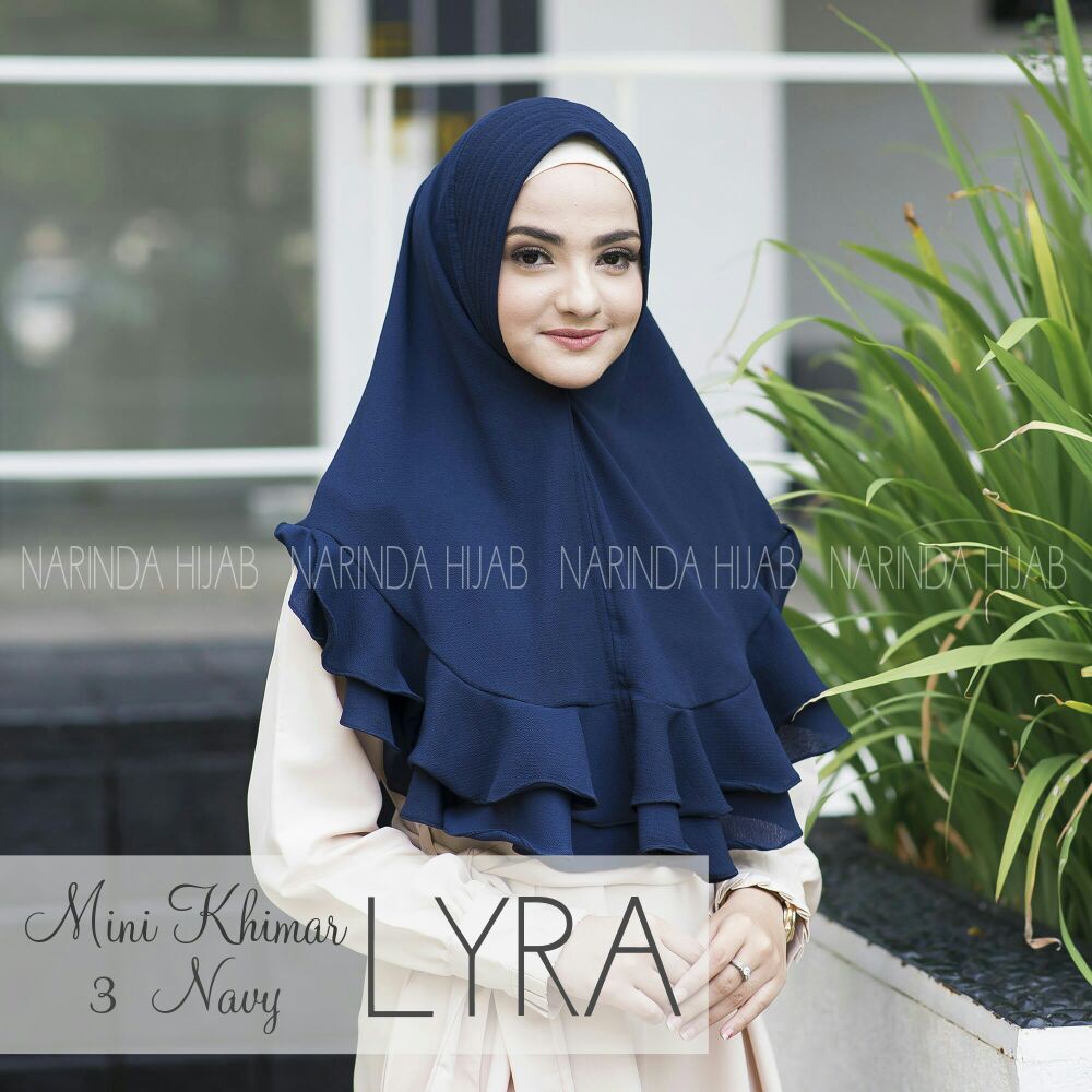 Jilbab Mini Khimar Softpad Anti Tembem Variasi Rempel Gelombang Narinda Mini Lyra Premium