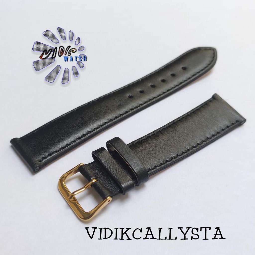 Tali Kulit Jam Tangan Asli GT 20mm 22mm 24mm Tipis Leather Strap Watch 20 22 24