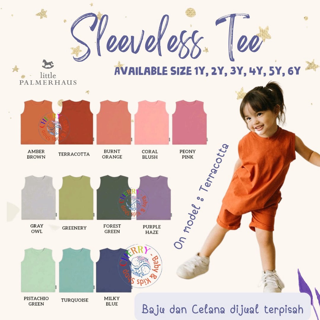 1-6 Tahun Little Palmerhaus Sleeveless Tee A Anak CBKS