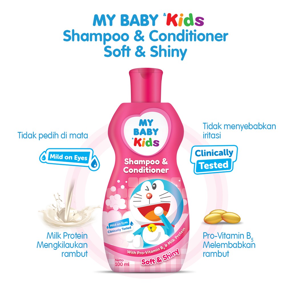 MY BABY Kids Shampoo & Conditioner 180 ml/2 pcs – Sampo & Kondisioner Anak – My Baby >>> top1shop >>> shopee.co.id
