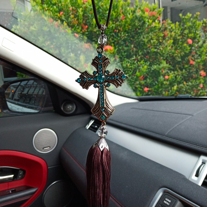 Gantungan Spion Mobil SALIB DIAMOND Christian Cross