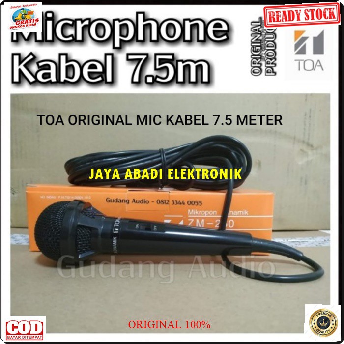 G554 TOA MIC BESI KABEL 7.5 METER MIK CABLE MIKROPHONE DYNAMIC LEGENDARY KARAOKE VOKAL MUSIK AUDIO SOUND PENGERAS SUARA PRO PROFESIONAL PANJANG KABEL 7.5 METER BISA SEGALA JENIS ALAT AUDIO TANPA BATERAI LANGSUNG COLOK SAJA LEBIH PRAKTIS DAN FLEKSIBLE