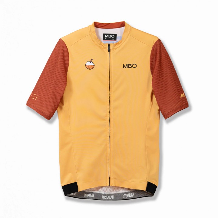 Jersey Sepeda Mysenlan MBO Shorts Sleeve Jersey Prime Coconut Apricot