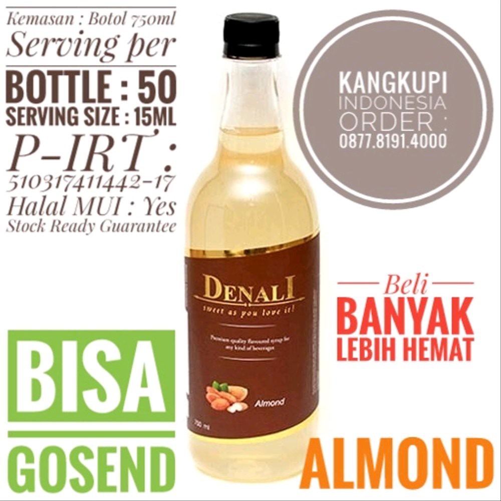 

Denali Syrup Almond - Syrup Mocktail & Coctail alternatif Toffin Limited