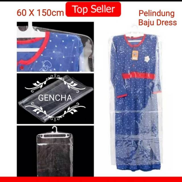 Plastik Cover Baju 60*150 Pelindung Baju dress Dari debu Panjang